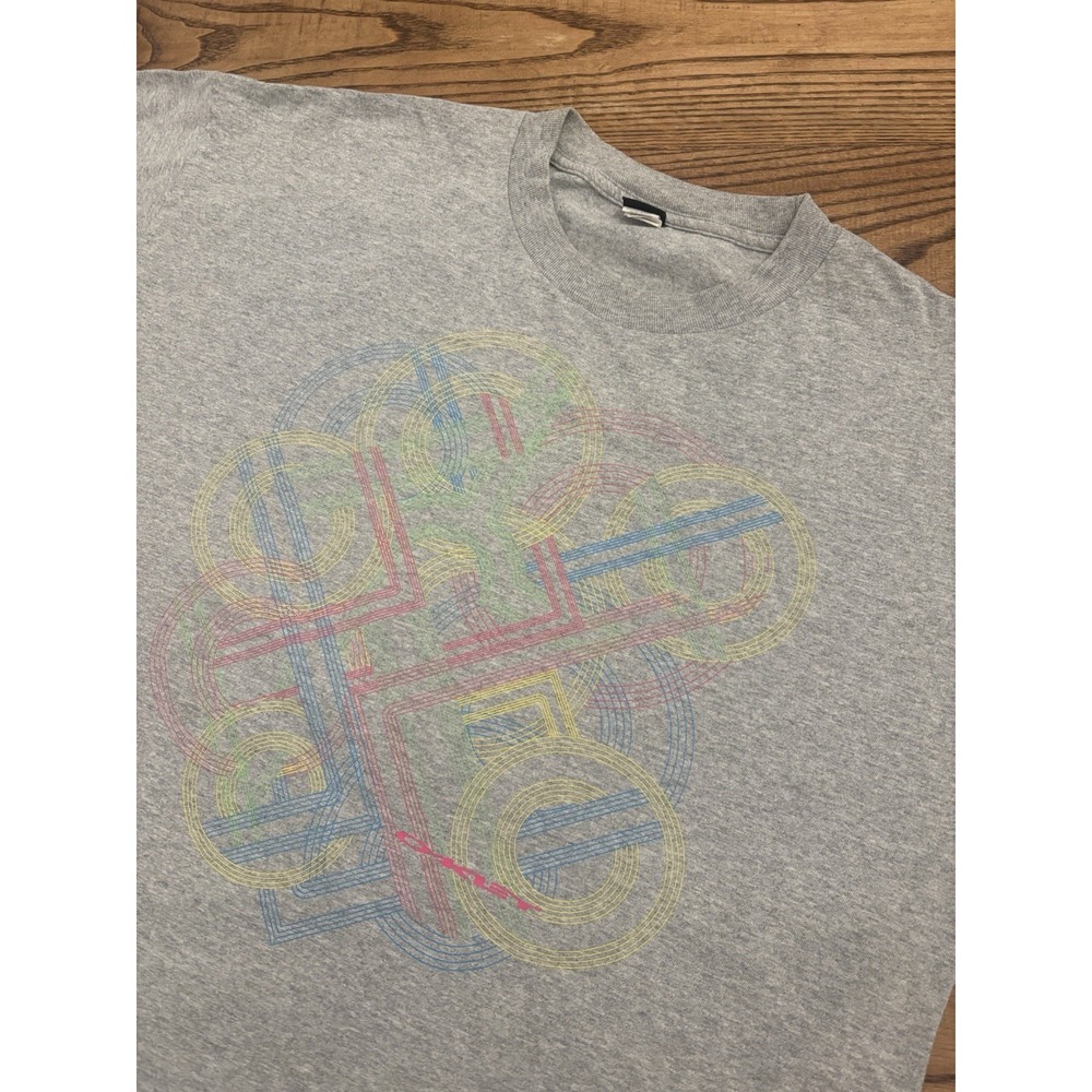 Vintage 90s‎ Oakley Men's 2XL Geometric Colorful Graphic T-shirt RARE